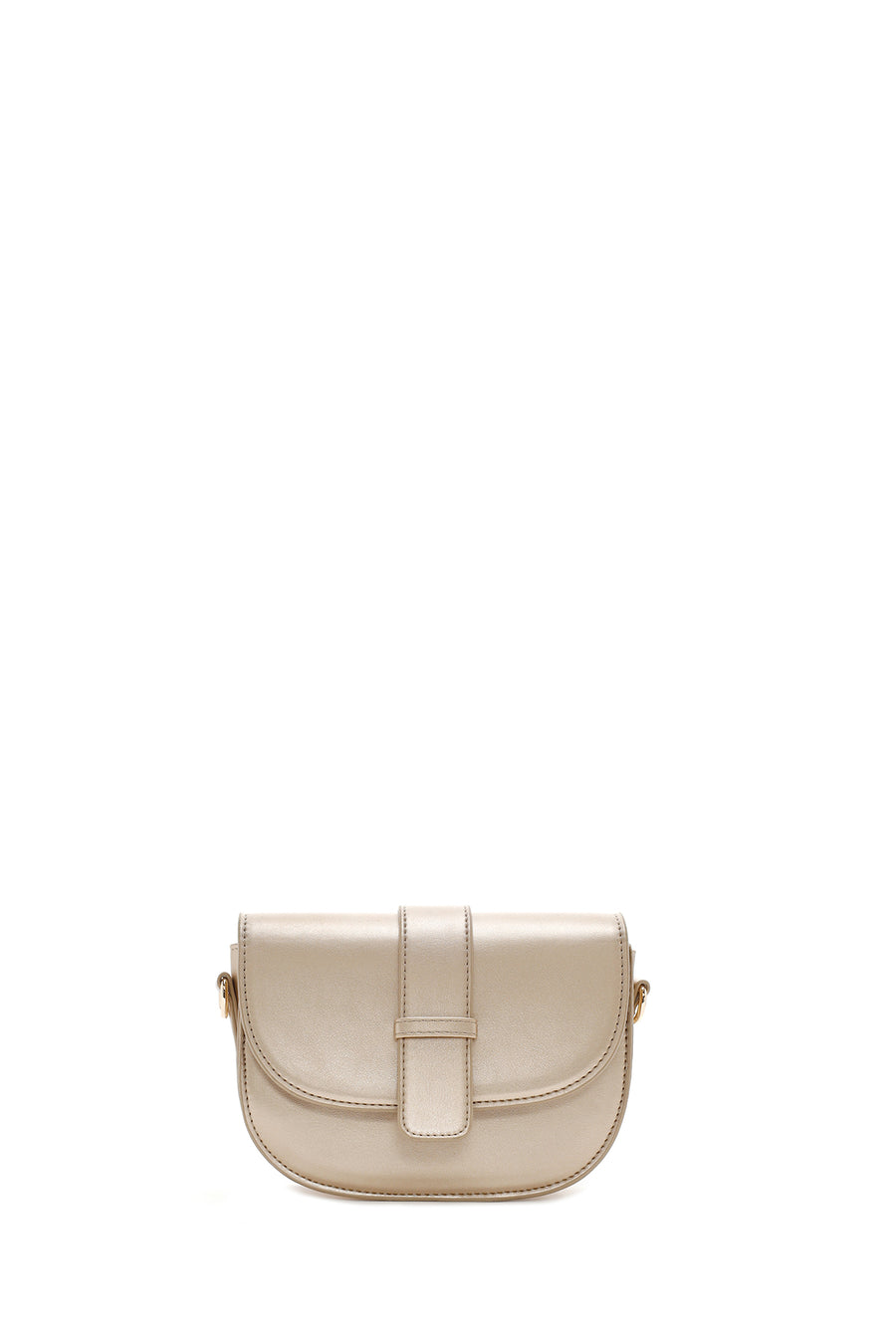Women's Gold Long Strap Shoulder Bag
