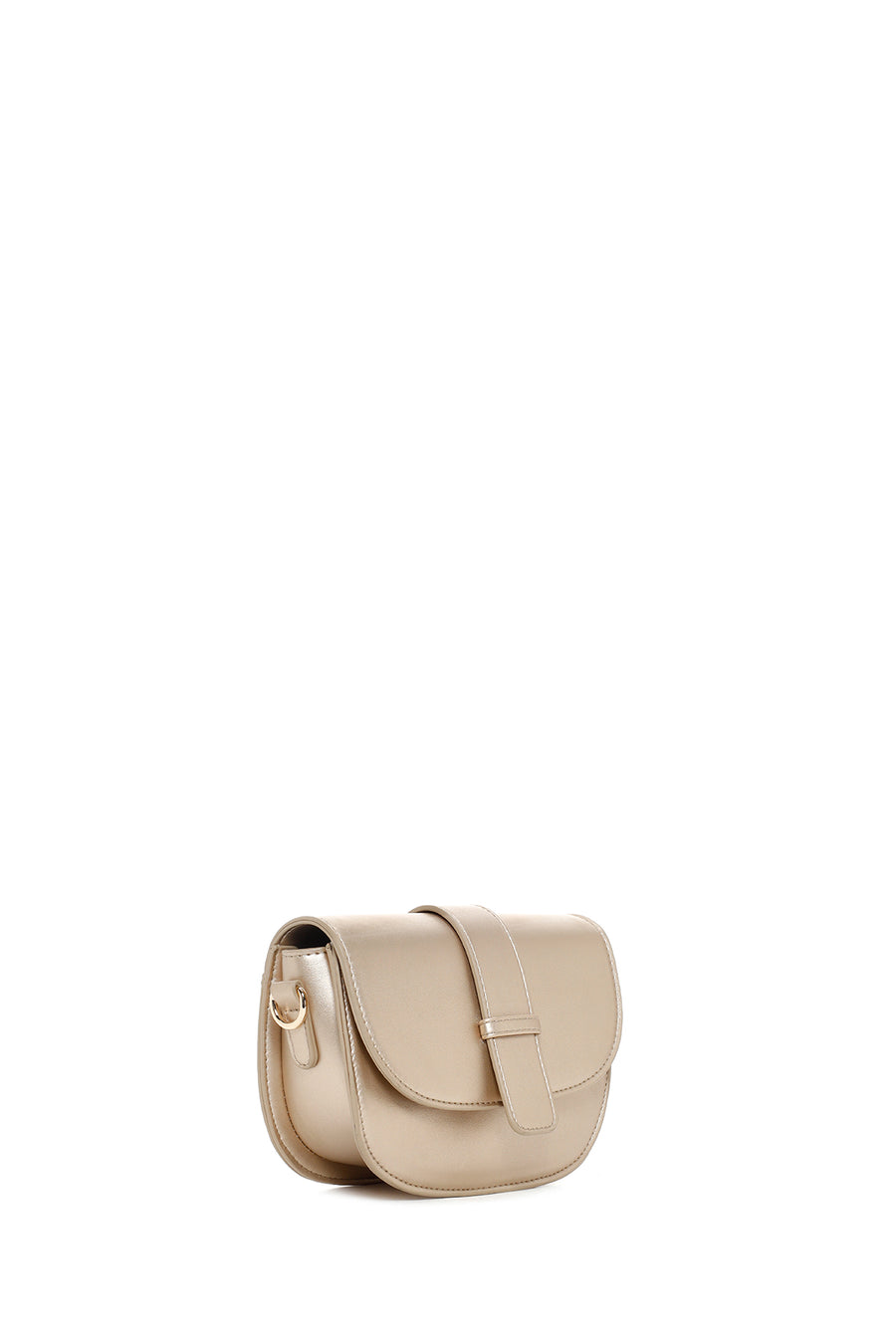 Women's Gold Long Strap Shoulder Bag