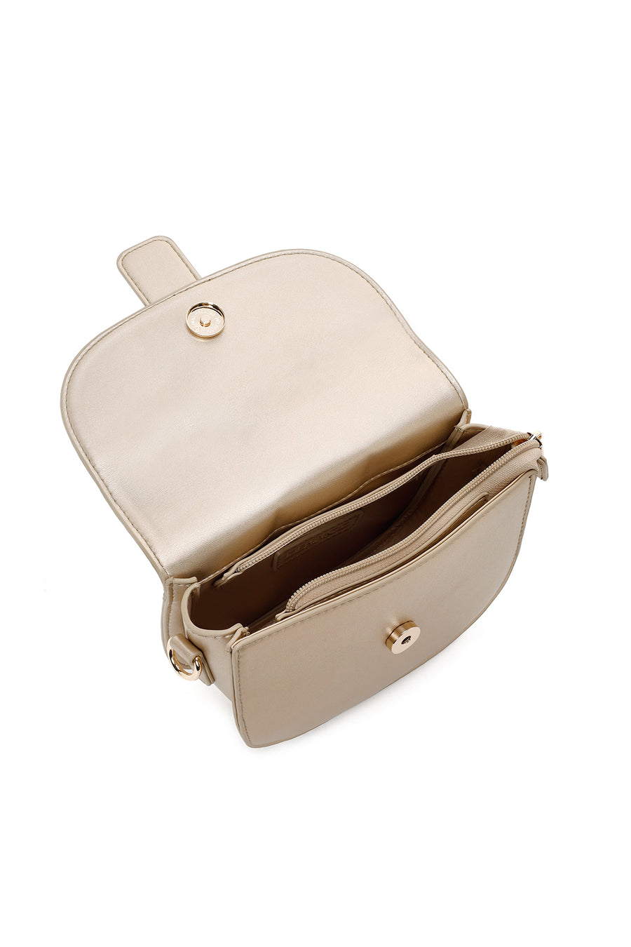 Women's Gold Long Strap Shoulder Bag