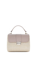 Women's Cream Long Strap Straw Handle Bag | Derimod