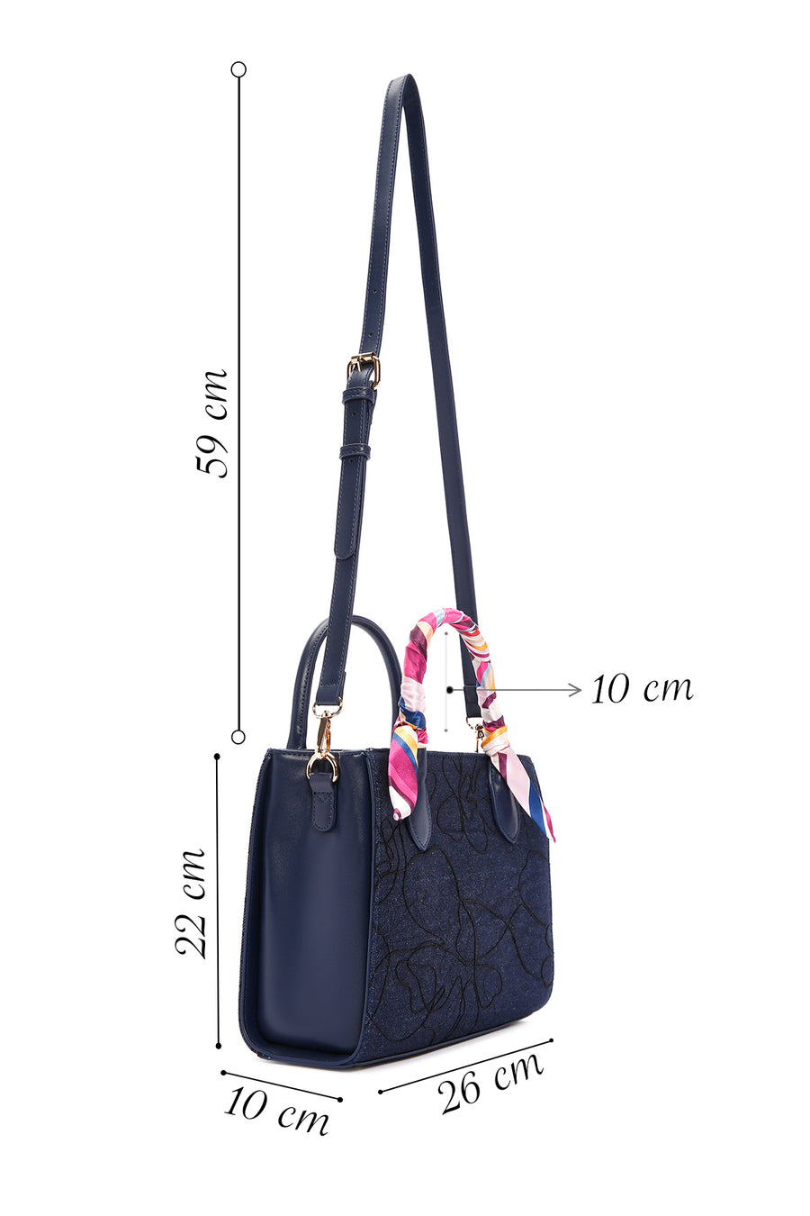 Women's Blue Long Strap Shoulder Bag
