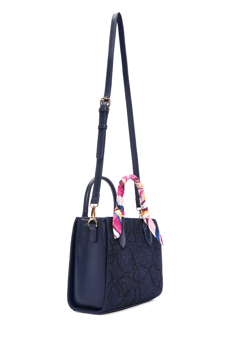 Women's Blue Long Strap Shoulder Bag