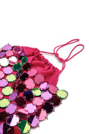 Women's Multi-Colored Long Chain Strap Sequin Evening Bag | Derimod