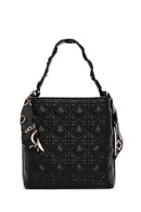 Kadın Siyah Uzun Askılı Aksesuar Detaylı Kapitone Kol Çantası | Derimod