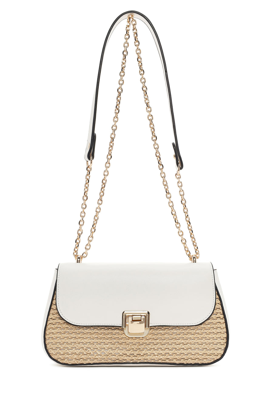 Women's Cream Long Strap Shoulder Bag