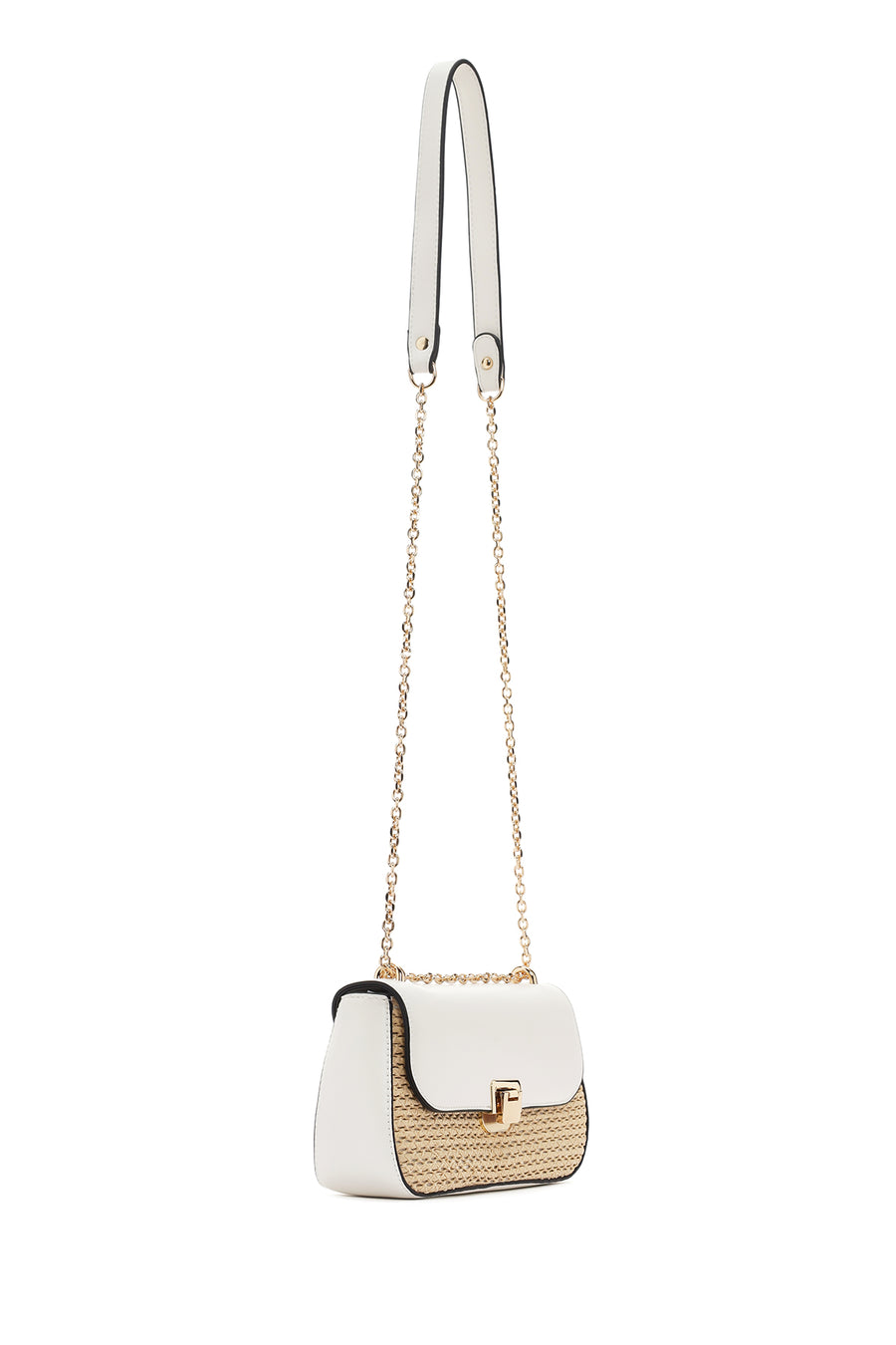 Women's Cream Long Strap Shoulder Bag