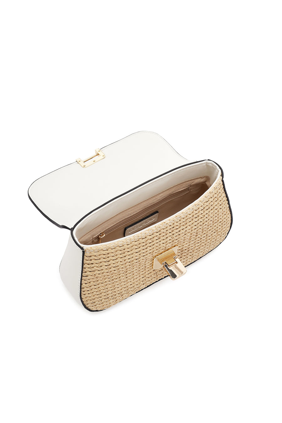Women's Cream Long Strap Shoulder Bag