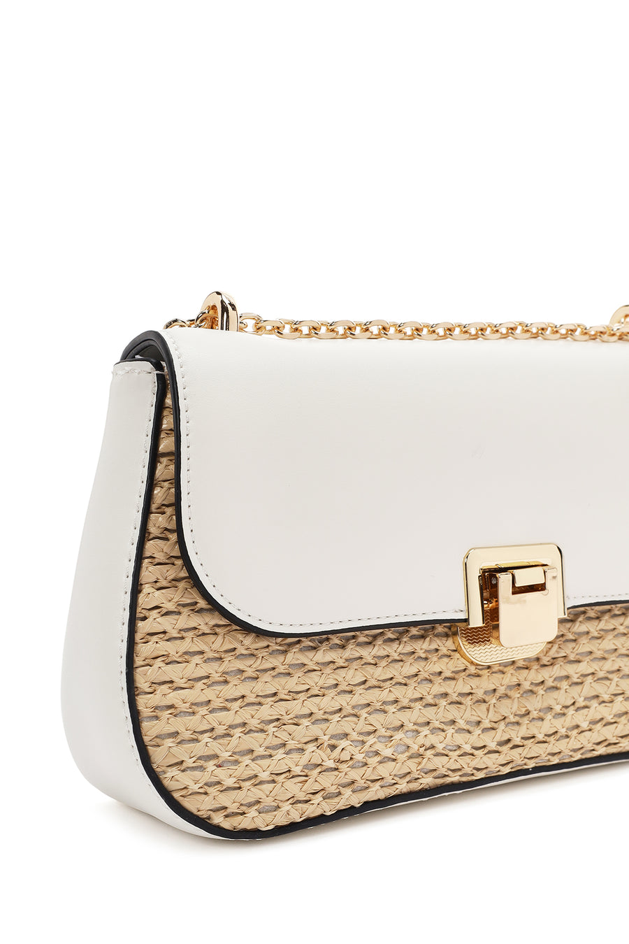 Women's Cream Long Strap Shoulder Bag
