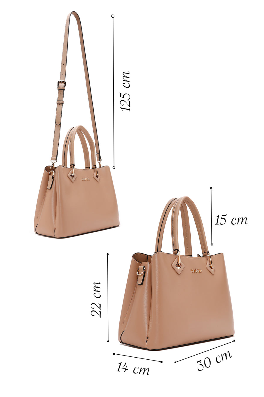Women's Tan Long Strap Shoulder Bag