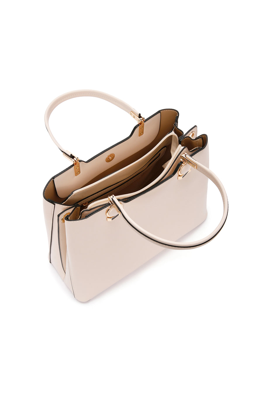 Women's Cream Long Strap Shoulder Bag
