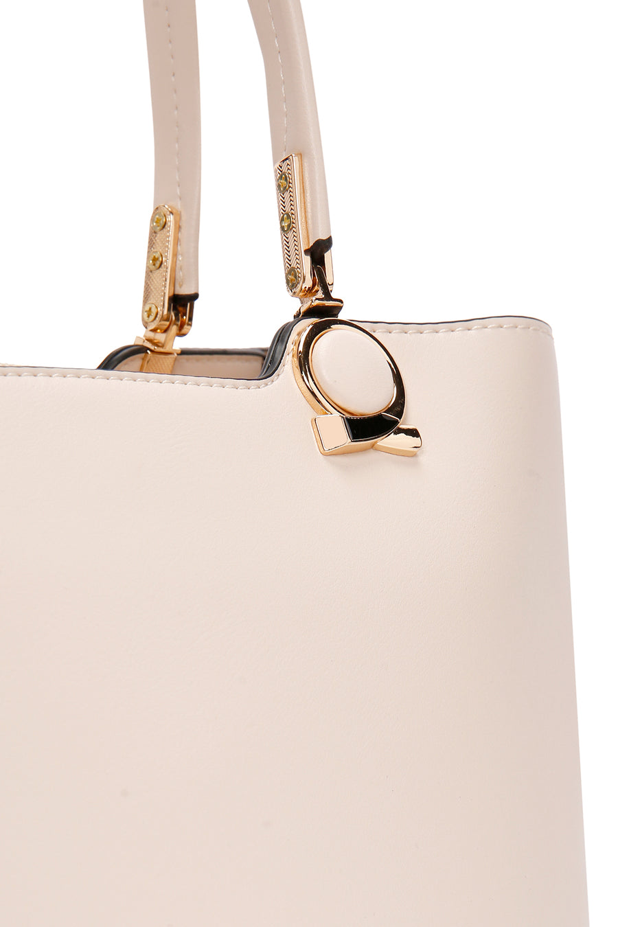 Women's Cream Long Strap Shoulder Bag