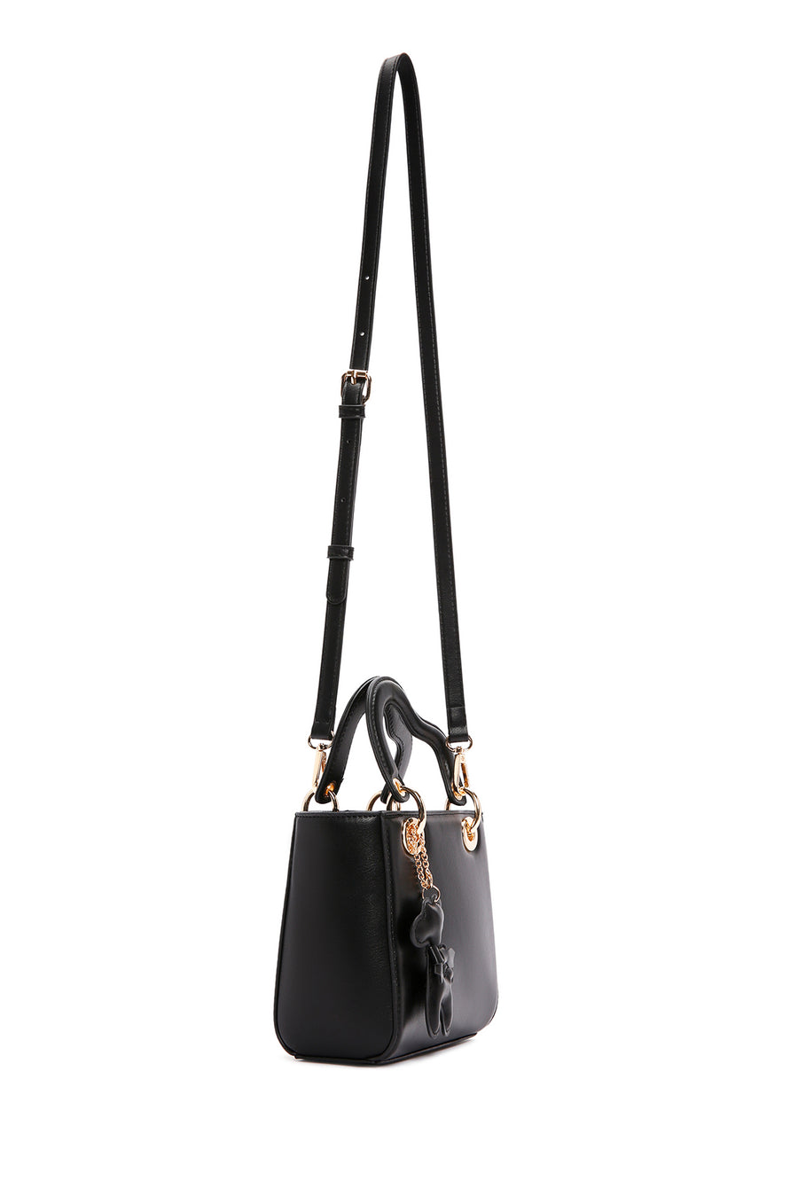 Women's Black Long Strap Shoulder Bag