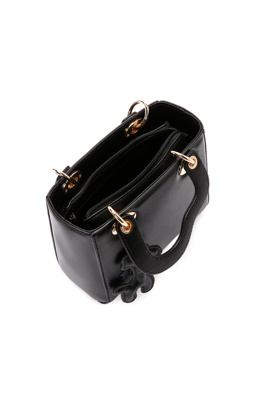 Women's Black Long Strap Shoulder Bag