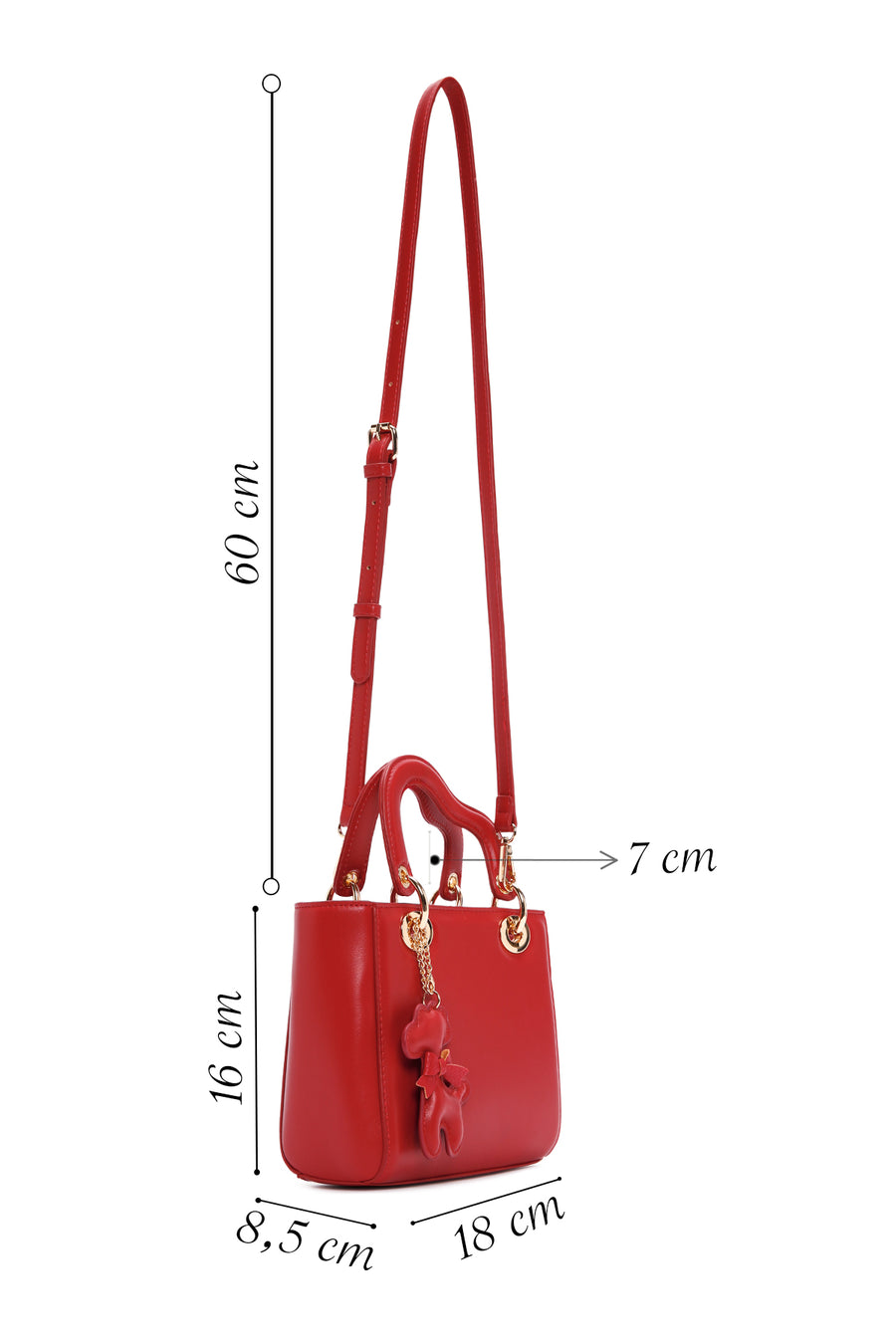 Women's Red Long Strap Shoulder Bag