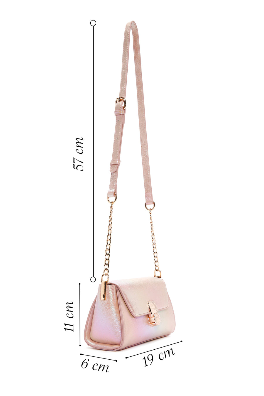 Women's Pink Long Strap Crossbody Bag