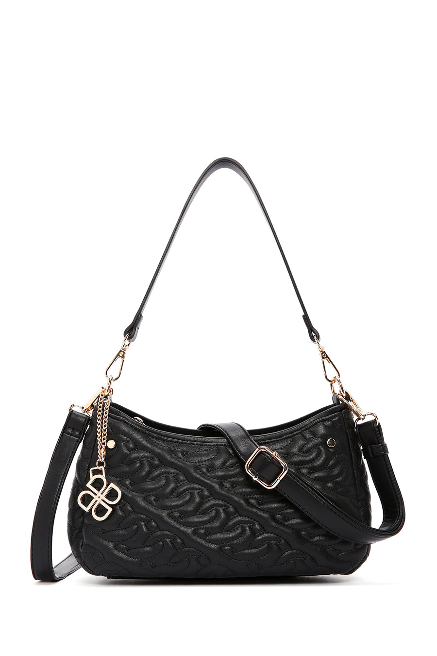 Women's Black Long Strap Quilted Handbag 24SBD2844KP | Derimod
