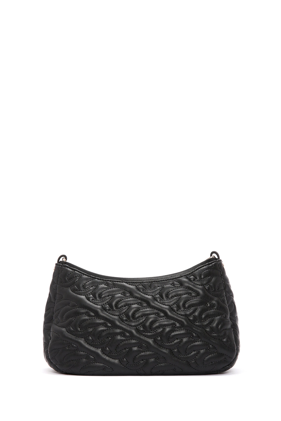 Women's Black Long Strap Quilted Handbag