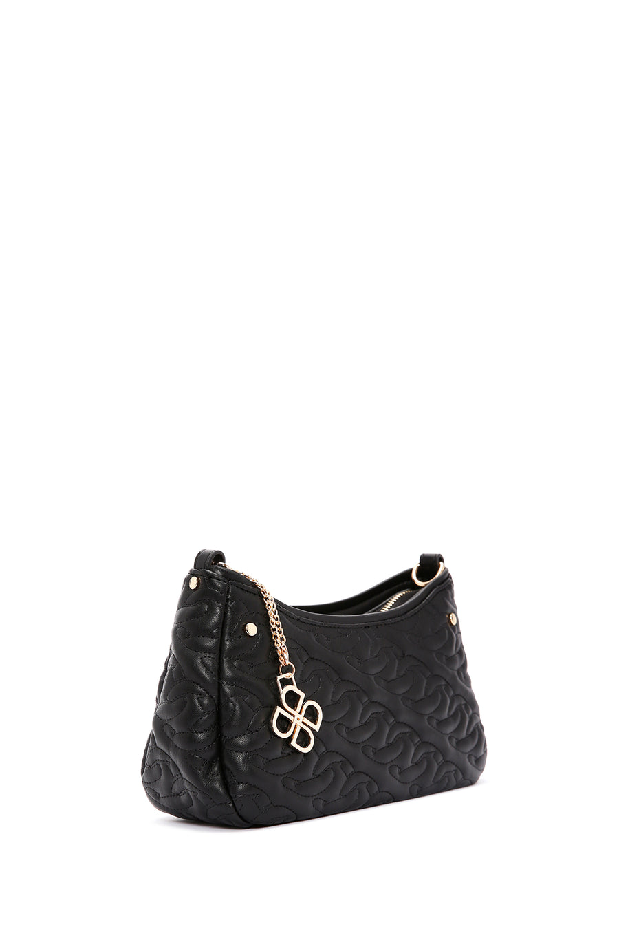 Women's Black Long Strap Quilted Handbag