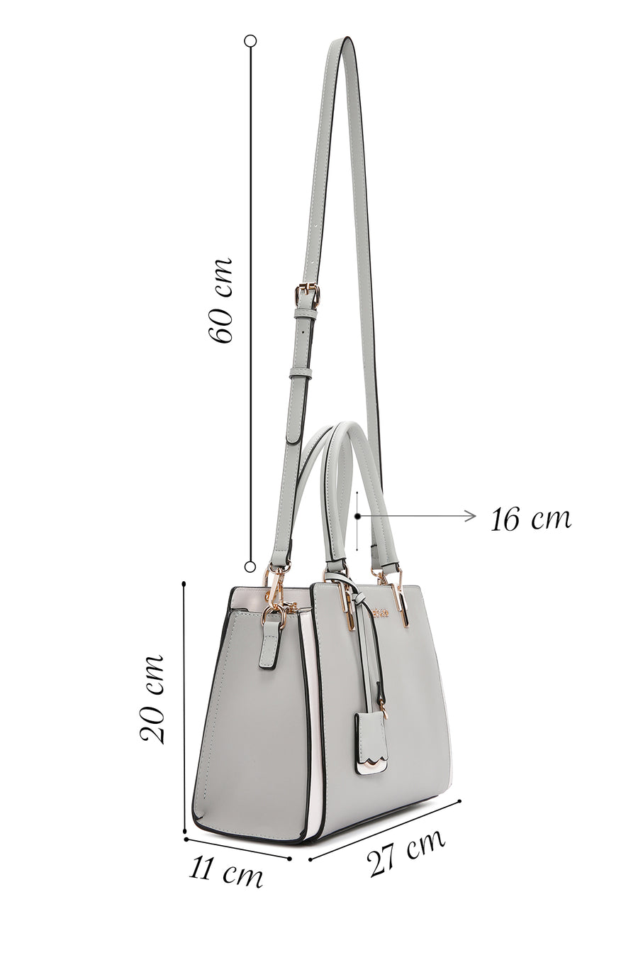 Women's Gray Long Strap Shoulder Bag