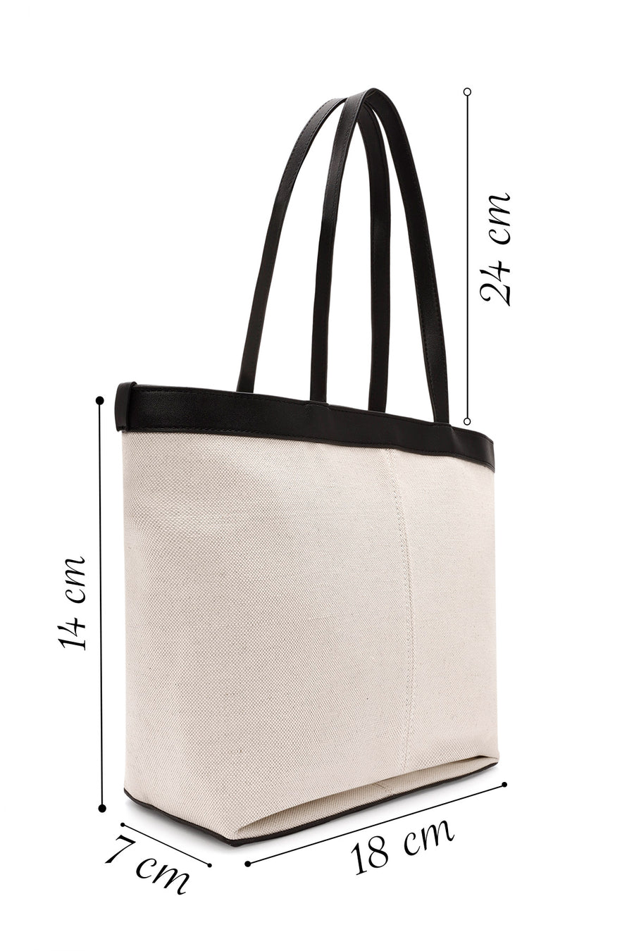 Women's Cream Fabric Shoulder Bag