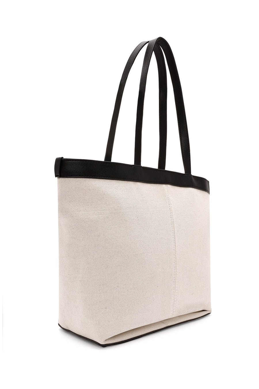 Women's Cream Fabric Shoulder Bag