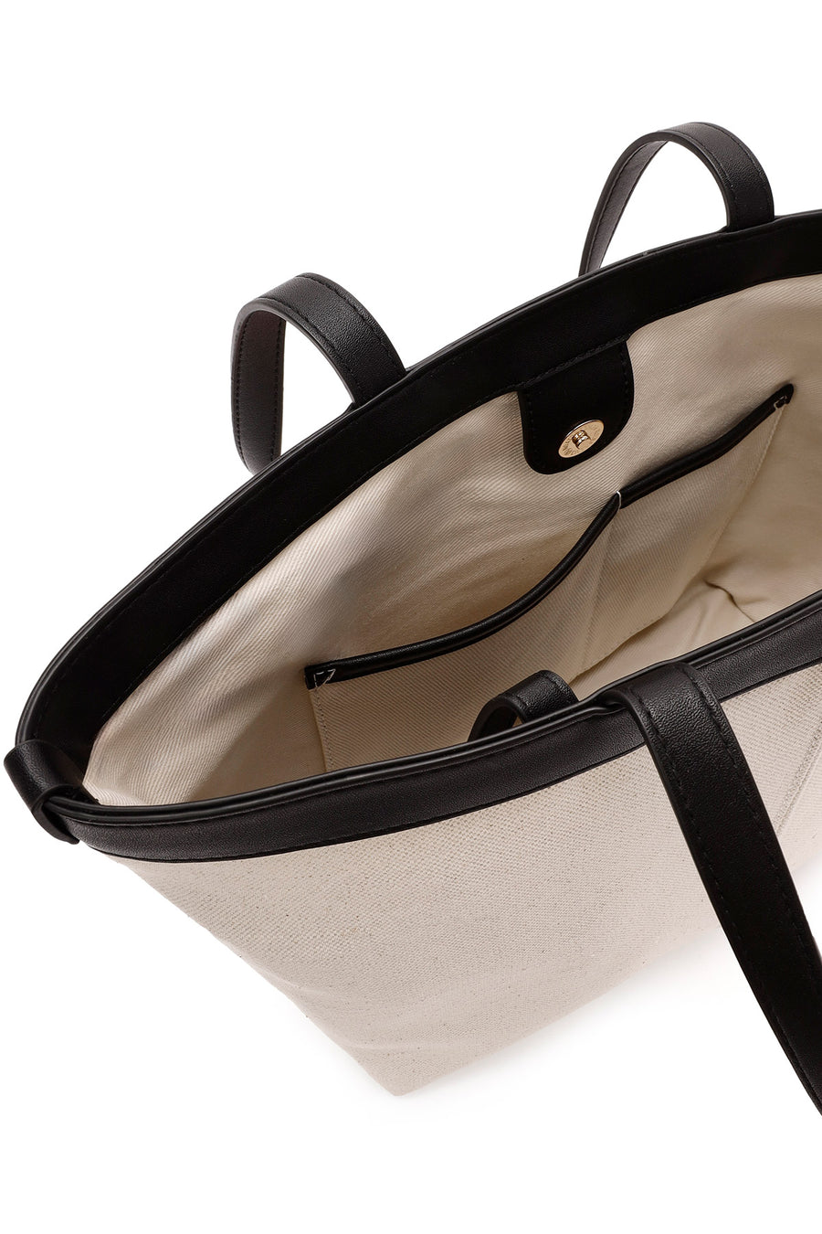 Women's Cream Fabric Shoulder Bag