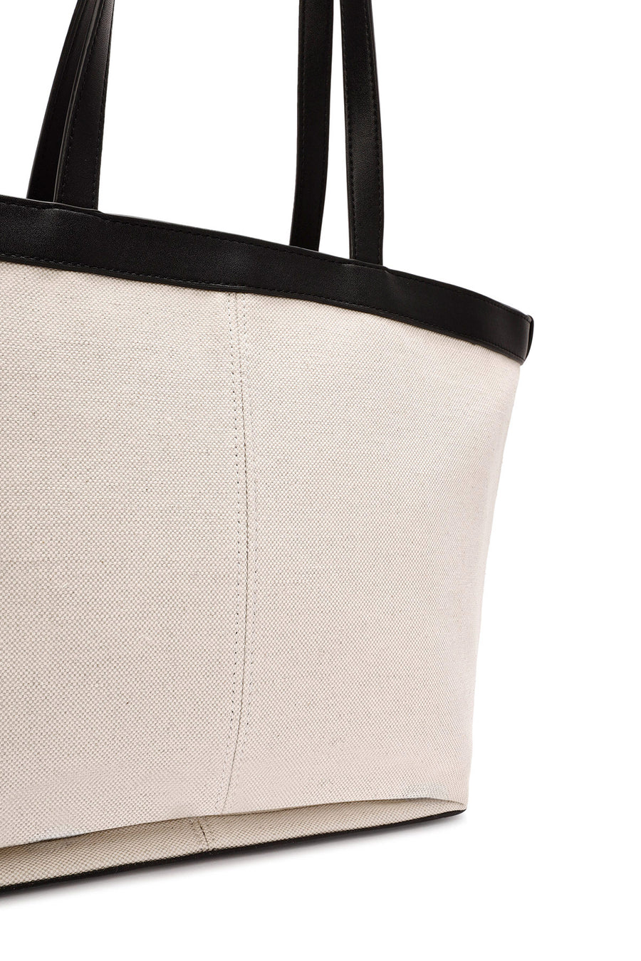 Women's Cream Fabric Shoulder Bag