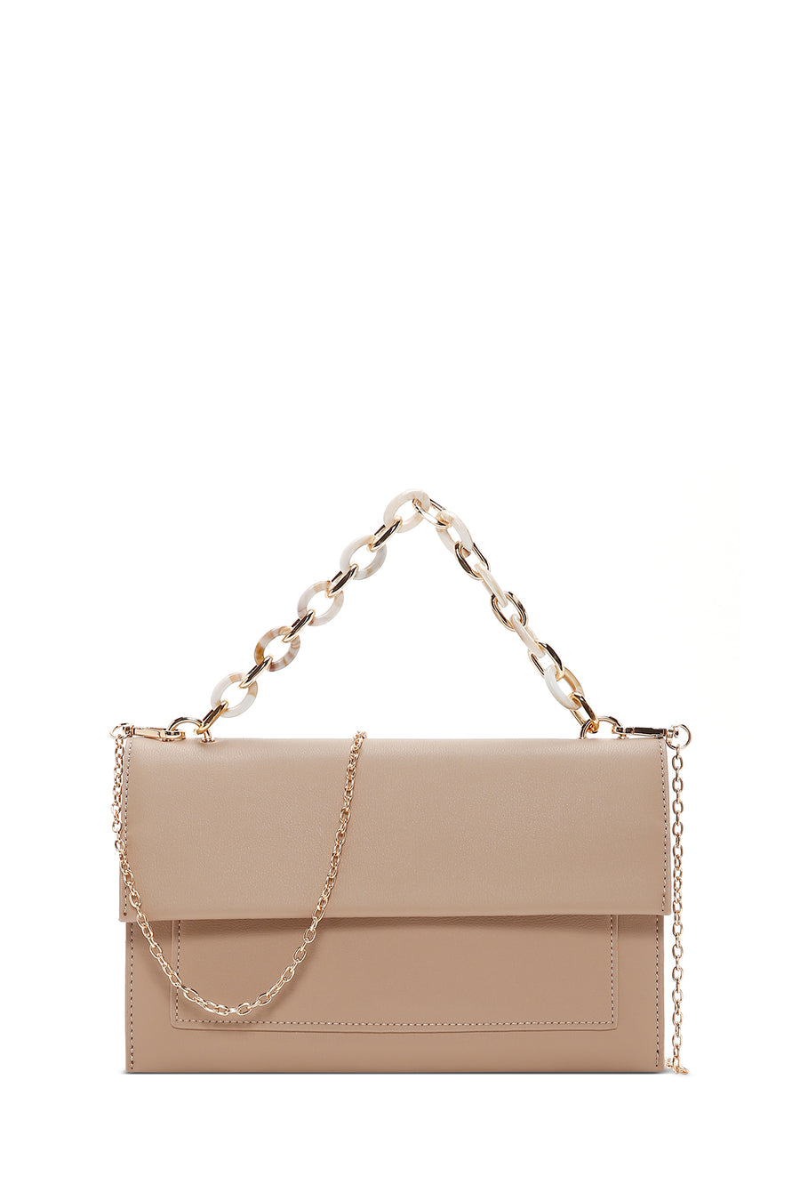 Women's Beige Long Chain Strap Clutch Bag 24SBD290318 | Derimod