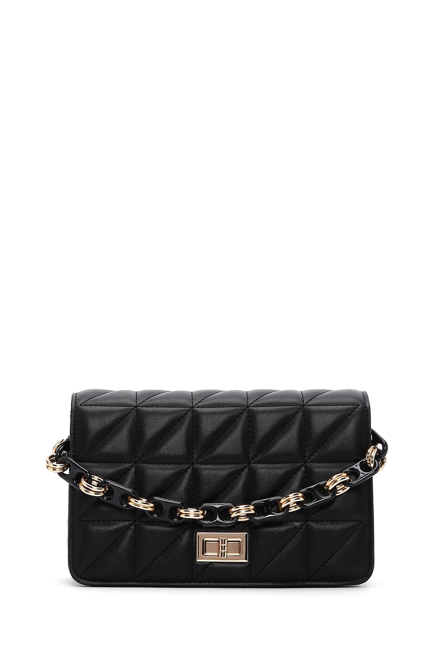 Women's Black Long Strap Quilted Crossbody Bag 24SBD2912KP | Derimod