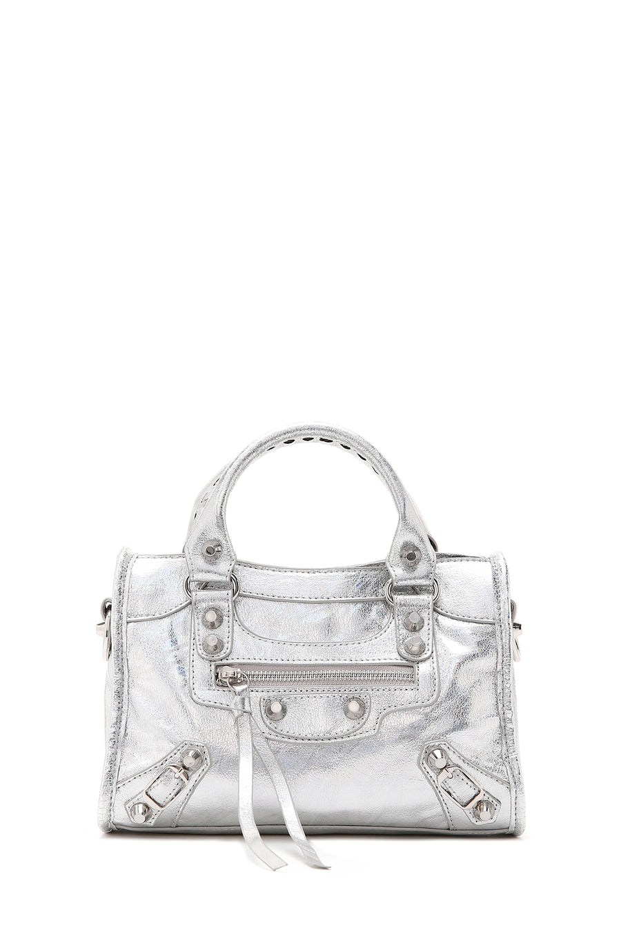 Women's Silver Long Strap Shoulder Bag