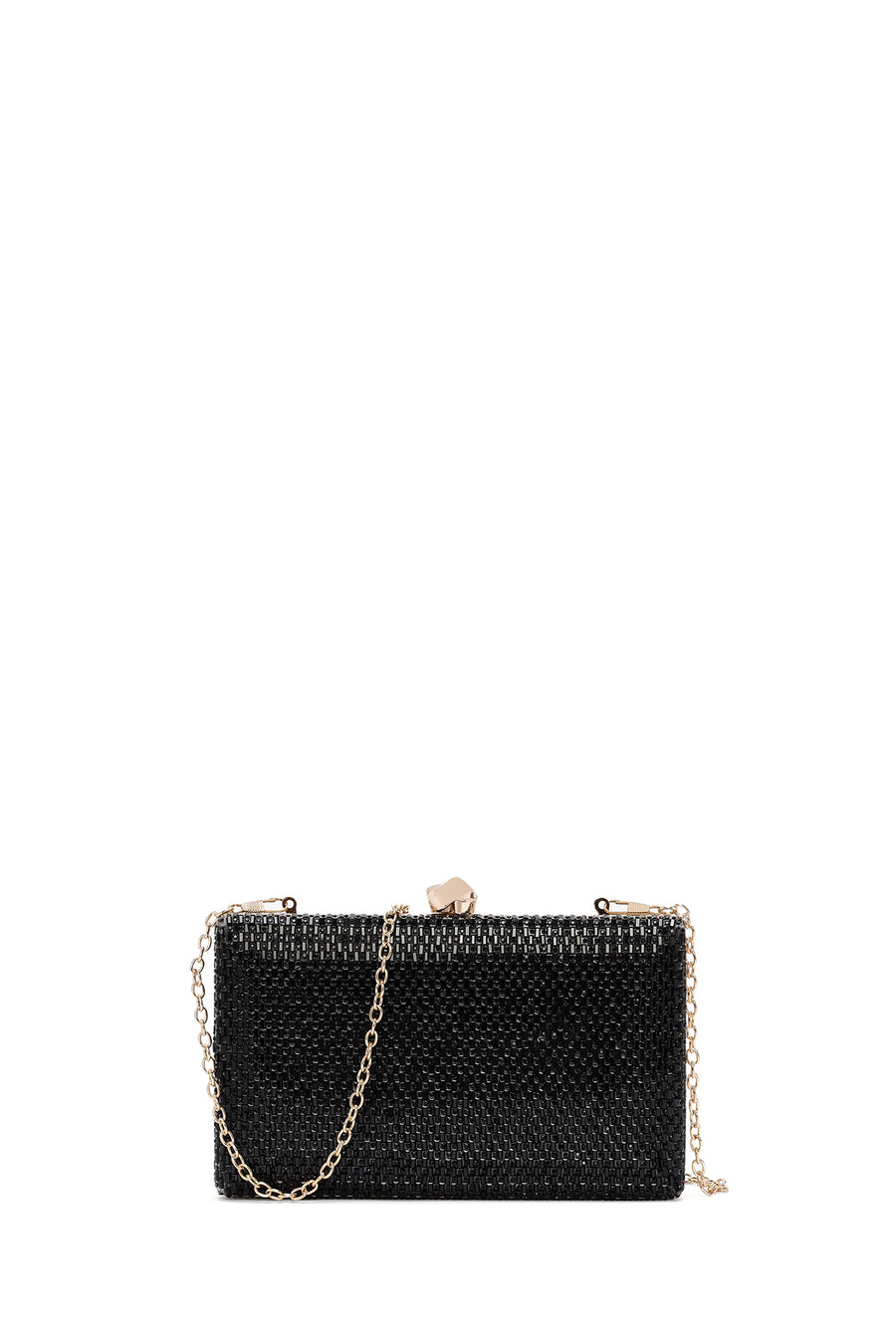 Women's Black Long Chain Strap Stoned Clutch Bag 24SBD2920TS | Derimod