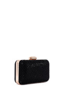 Women's Black Long Chain Strap Stone Cross Bag | Derimod