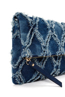 Women's Blue Jean Long Chain Strap Clutch Bag | Derimod