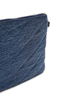 Kadın Mavi Uzun Zincir Askılı Kapitone Kol Çantası | Derimod