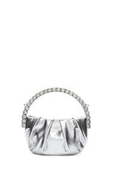 Kadın Gümüş Uzun Askılı Metalik Abiye Çapraz Çanta | Derimod