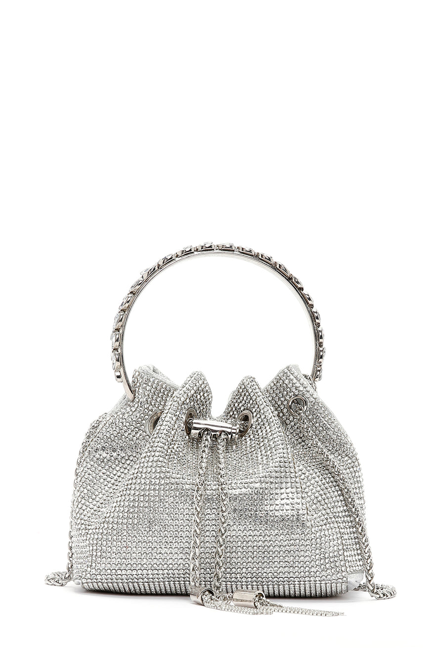 Women's Silver Long Chain Strap Stone Cross Bag 24SBD2951TS | Derimod