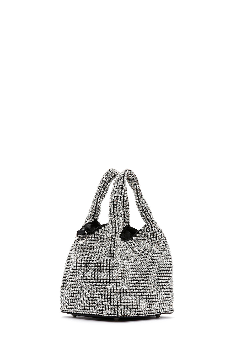 Women's Silver Long Chain Strap Stone Cross Bag