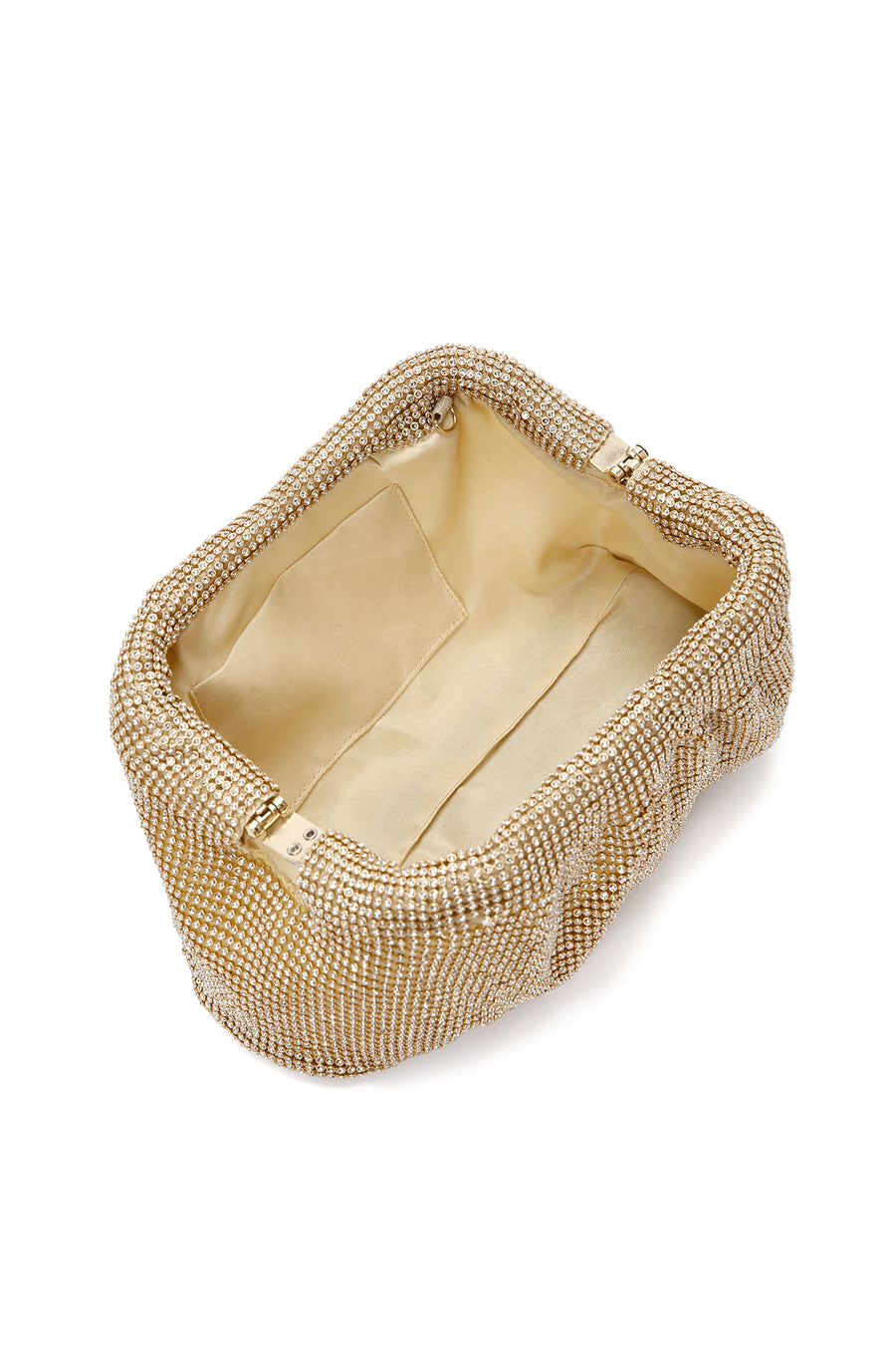 Women's Gold Long Chain Strap Stone Cross Bag