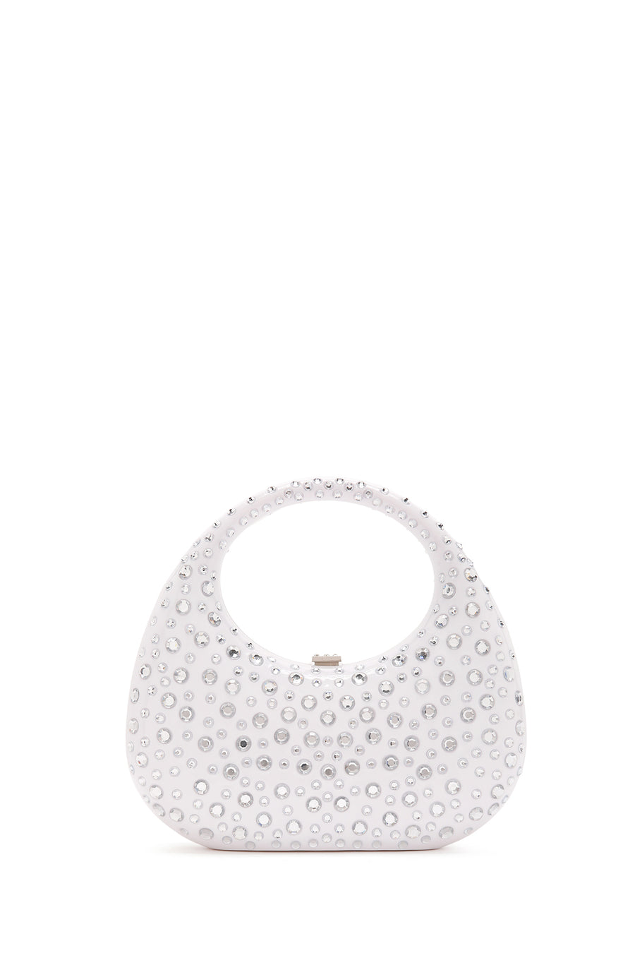 Women's White Stone Box Handbag