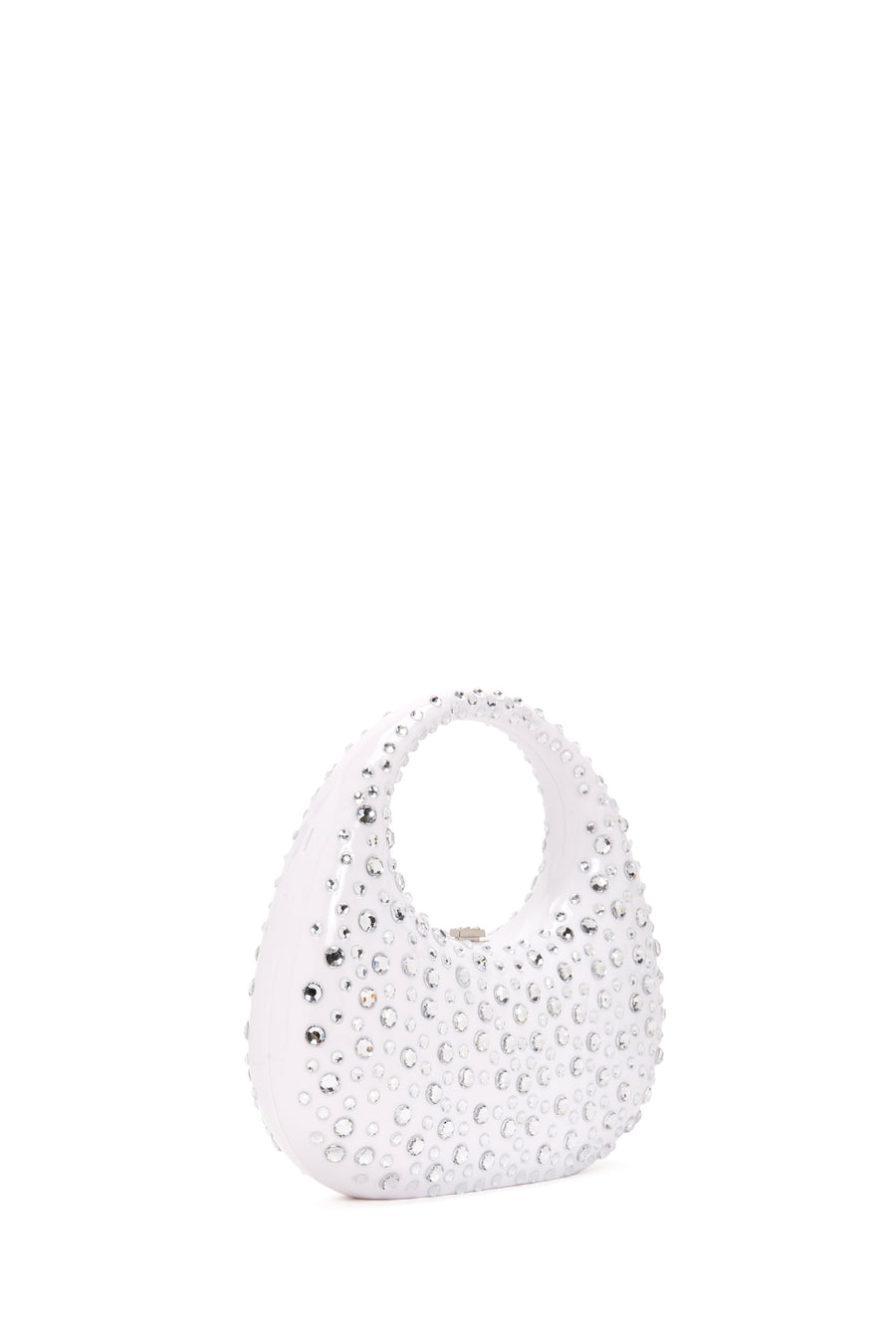 Women's White Stone Box Handbag