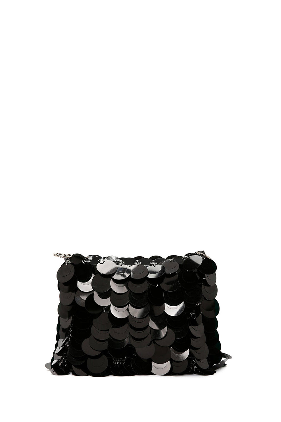 Women's Black Long Chain Strap Sequin Cross Bag