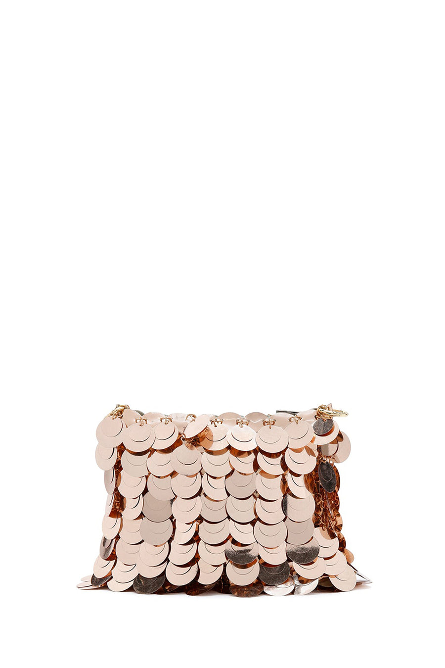 Women's Gold Long Chain Strap Sequin Crossbody Bag