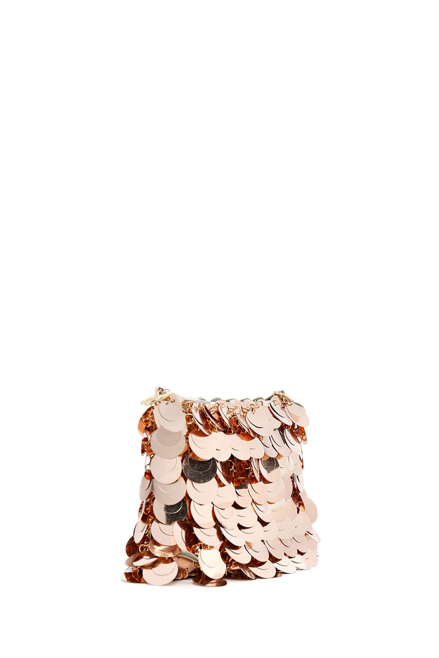 Women's Gold Long Chain Strap Sequin Crossbody Bag