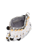 Kadın Gümüş Uzun Zincir Askılı Pullu Çapraz Çanta | Derimod