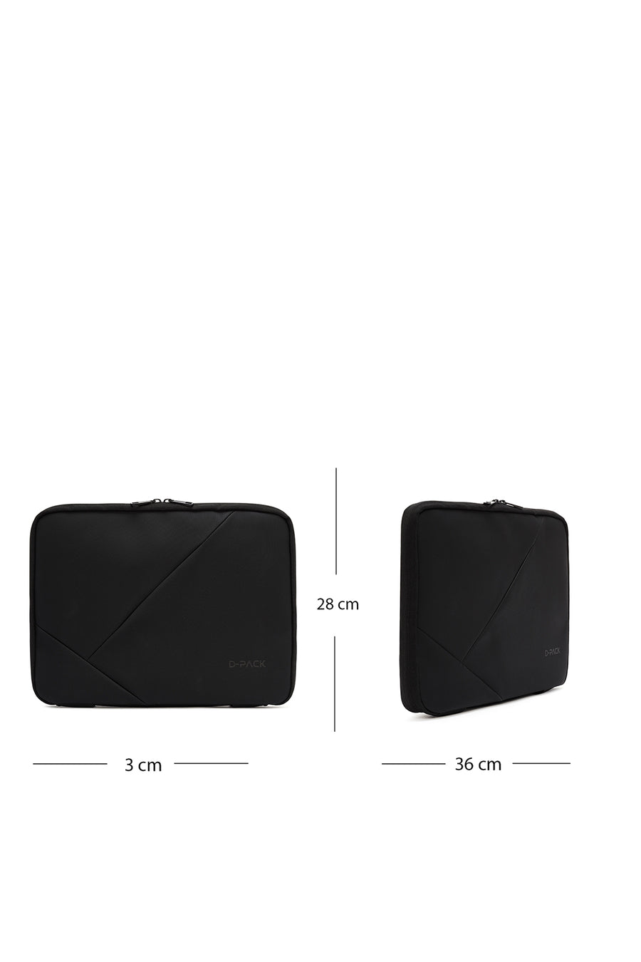 D-Pack Men's Black Fabric Laptop Bag