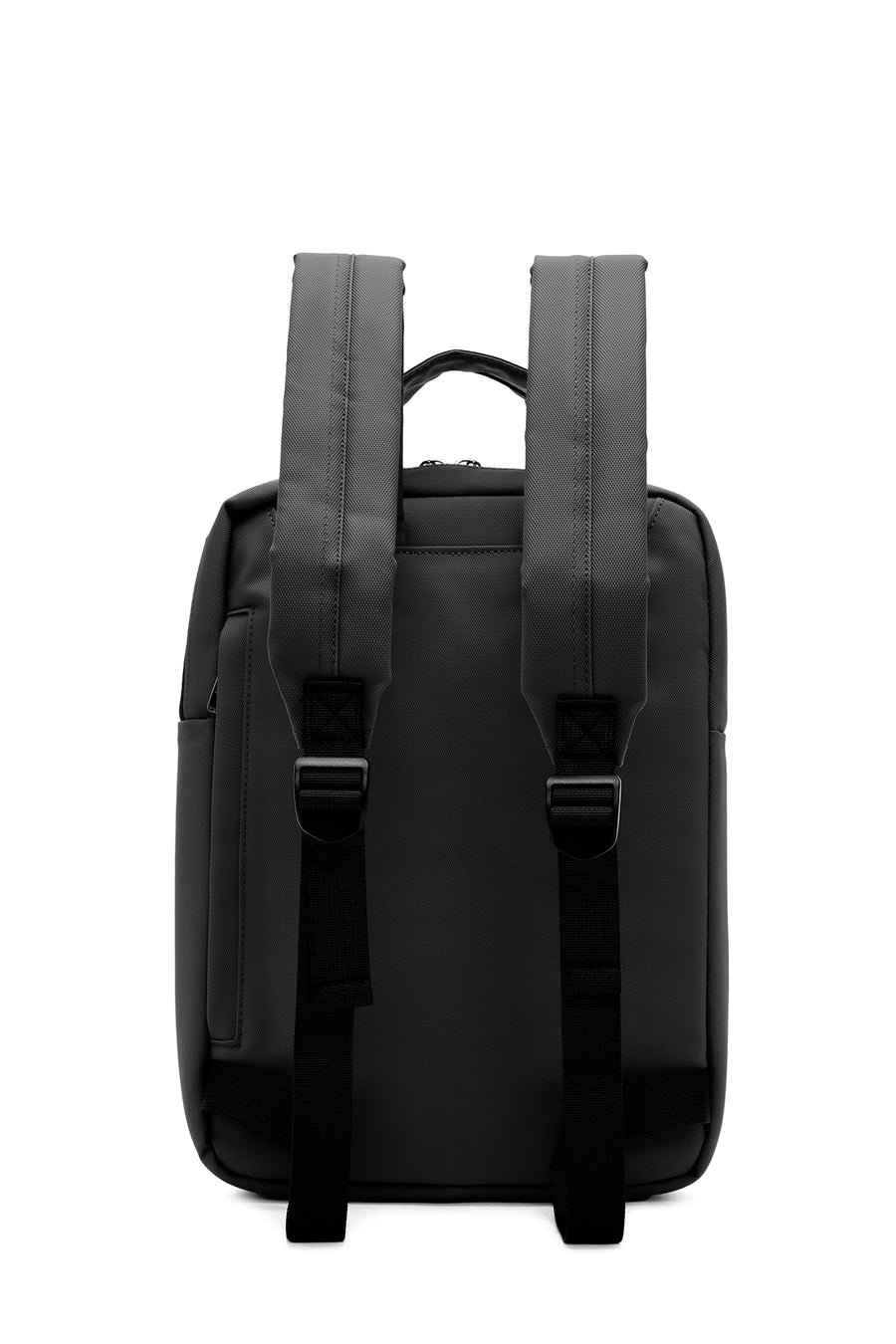 D-Pack Unisex Black Fabric Backpack