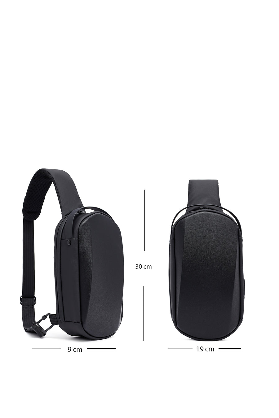 D-Pack Erkek Siyah Teknolojik Kumaş Çapraz Çanta