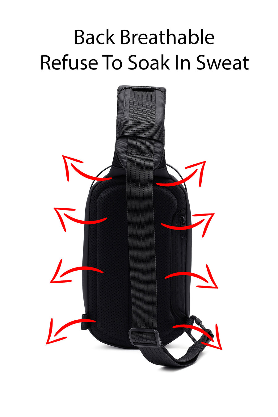 D-Pack Erkek Siyah Teknolojik Kumaş Çapraz Çanta