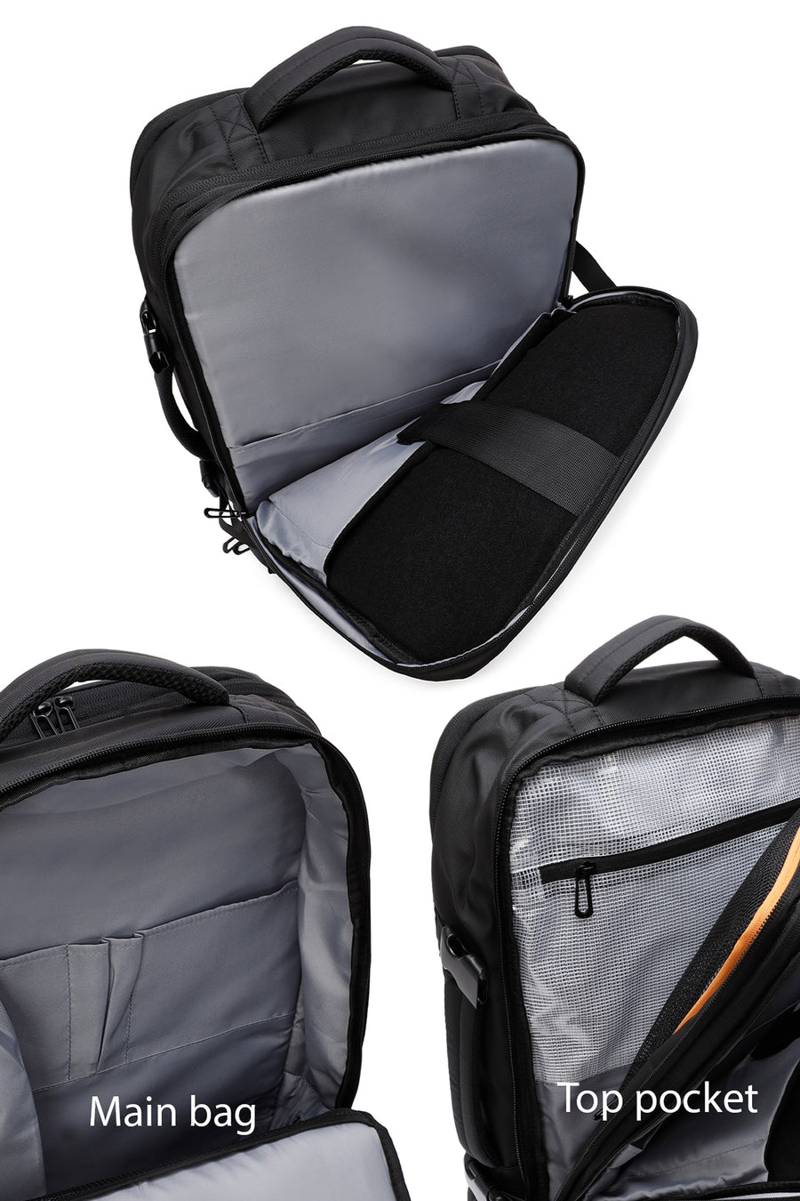D-Pack Unisex Siyah Teknolojik Kumaş Sırt Çantası