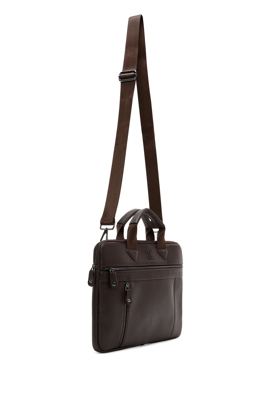Men's Brown Long Strap Briefcase